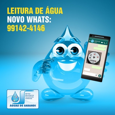 WhatsApp exclusivo para questões sobre leitura do consumo de água